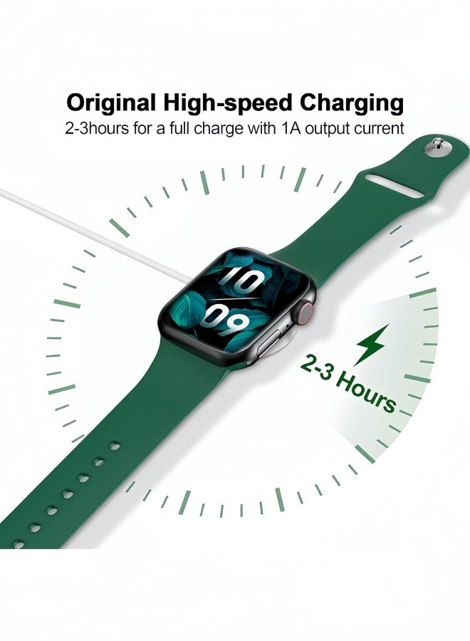 الصفحة الرئيسية كابل USB-C مغناطيسي سريع الشحن 5 وات لأجهزة Apple Watch، طول 1 متر، أبيض اللون، متوافق مع أجهزة iWatch Ultra/10/9/8/7/6/SE/5/4/3/2 - Image 3